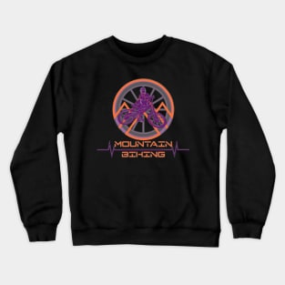 Mountain Biking Through The Woods Crewneck Sweatshirt